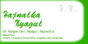 hajnalka nyagul business card